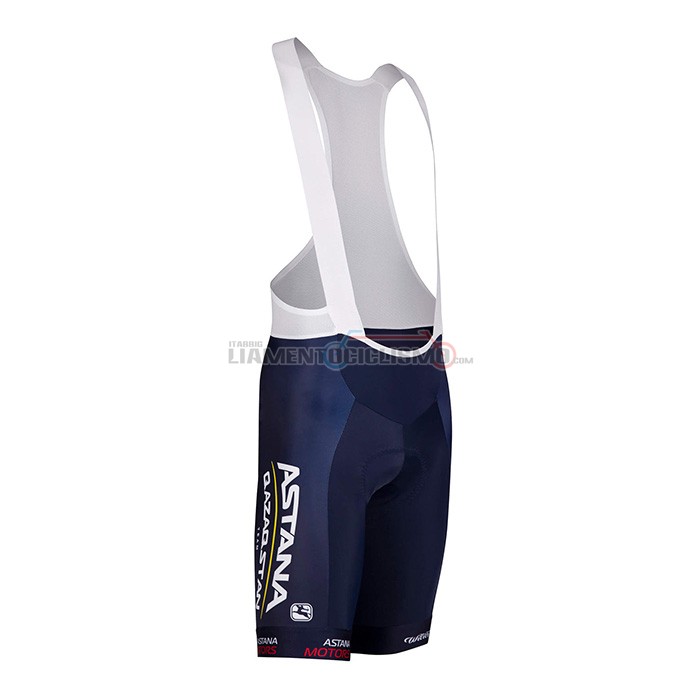 Abbigliamento Ciclismo Astana Manica Corta 2022 Bianco Blu